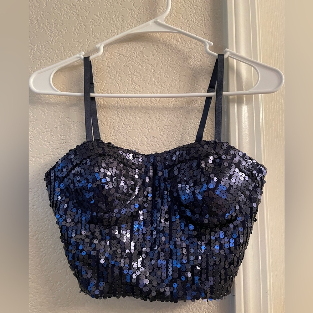 Sequin crop top